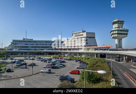 Hauptgebäude Terminal A mit Tower, Flughafen, Tegel, Reinickendorf, Berlin, Deutschland, Europa Stockfoto