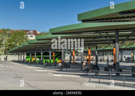 Zentraler Busbahnhof, Flixbus Coach, Messedamm, Westend, Charlottenburg, Berlin, Deutschland, Europa Stockfoto