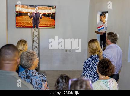 WILLEMSTAD - König Willem-Alexander, Königin Maxima und Prinzessin Amalia besuchen Hofi Mango. ANP POOL WESLEY DE MIT niederlande raus - belgien raus Stockfoto