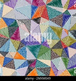 Niedriger Hintergrund für Polyskizzen. Erstaunliches quadratisches Muster. Toller abstrakter Hintergrund. Vektordarstellung. Stock Vektor