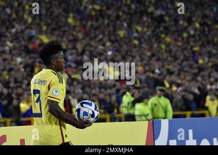 Kolumbiens Redakteur Ocampo beim CONMEBOL South American Tournament zwischen Kolumbien und Uruguay am 31. Januar 2023 in Bogota, Kolumbien. Foto von: Cristian Bayona/Long Visual Press Stockfoto