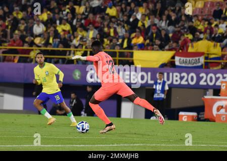 Gilmar Napa aus Ecuador während des CONMEBOL South American Tournament Match zwischen Brasilien und Ecuador am 31. Januar 2023 in Bogota, Kolumbien. Foto von: Cristian Bayona/Long Visual Press Stockfoto