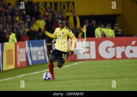 Alexis Castillo aus Kolumbien beim CONMEBOL South American Tournament zwischen Kolumbien und Uruguay am 31. Januar 2023 in Bogota, Kolumbien. Foto von: Cristian Bayona/Long Visual Press Stockfoto