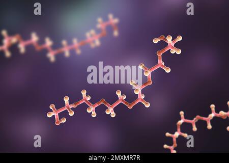 Hexaethylenglykol-Molekül, Illustration Stockfoto