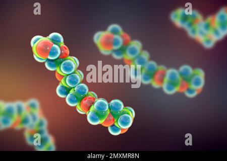 Hexaethylenglykol-Molekül, Illustration Stockfoto