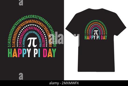 Happy pi Day T-Shirt Design Vector Stock Vektor