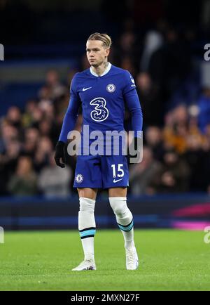 London, Großbritannien. 3. Februar 2023 Mykhailo Mudryk von Chelsea während des Premier League-Spiels auf der Stamford Bridge, London. Der Bildausdruck sollte lauten: David Klein / Sportimage Credit: Sportimage/Alamy Live News Stockfoto