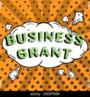 Konzeptionelle Darstellung Business Grant, Internet Concept Arbeitsstrategien erreichen Ziele Stockfoto