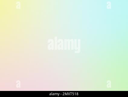 Farbverlauf, Gitterverlauf, abstrakter Hintergrund, Bild, körnige Textur, Farben: Pastellfarben, hell, blau, rot, Abbildung: Grün und gelb Stockfoto