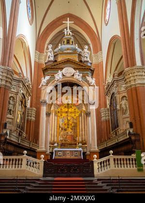 Das Hochaltar-Ciborium von Bologna San Petronio Stockfoto