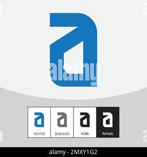 Ein Buchstabenlogo. Orange. - Vektor. Vektordarstellung Stock Vektor