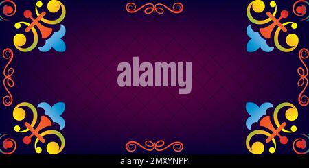 Rahmen für Text mit einem Muster im arabischen, asiatischen Stil. Der Rahmen ist für festliche, gratulierende, Einladungsschreiben ausgelegt. Stock Vektor