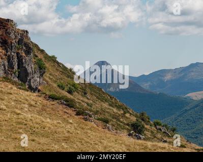 Der Gipfel von Puy Griou Stockfoto