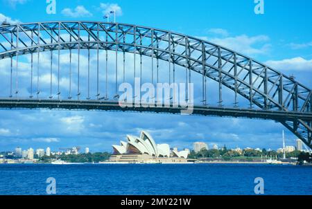 Das Opera House und Harbour Bridge, Sydney, Australien Stockfoto