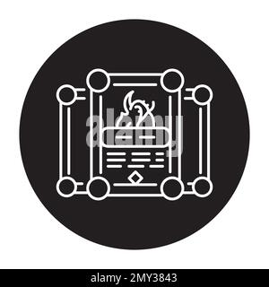 Symbol für die Farblinie der Gamefi-Karten. Digitale Kryptografie. Piktogramm für Webseite. Stock Vektor