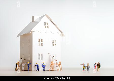 Baukonzept für Familienhaus Stockfoto