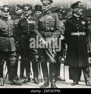 Deutscher Offizier und Stabschef Hans von Seeckt (Zentrum), Deutschland 1920er Stockfoto