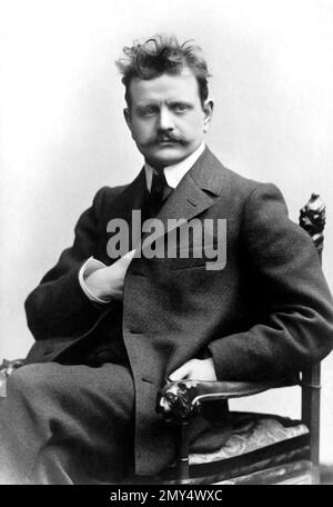 Sibelius. Portrait des finnischen Komponisten Jean Sibelius (B. Johan Julius Christian Sibelius: 1865-1957) im Jahre 1890 Stockfoto