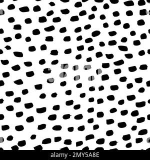 Nahtloses Muster mit handgezeichneten Pinselstrichen. Wellige und verdrehte Pinselstriche nahtloses Vektormuster. Abstraktes Tapetendesign, Textildruck Stock Vektor