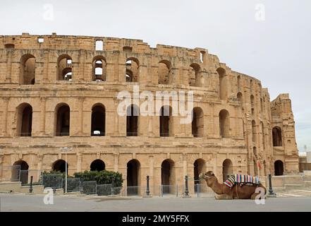 Das Amphitheater El Jem in Tunesien Stockfoto