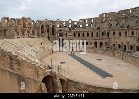 Römisches Amphitheater El Jem in Tunesien Stockfoto