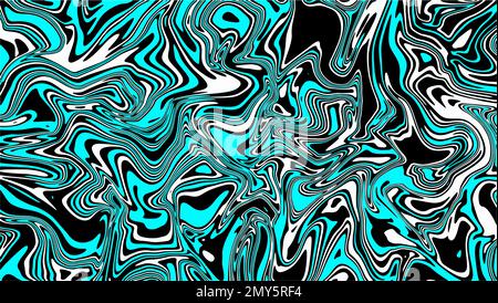 Modernes abstraktes Acrylgemälde-Hintergrunddesign. Blaugrüner Alkohol-Tintenvektor. Stock Vektor