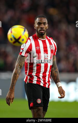 London, Großbritannien. 04. Februar 2023. 4. Februar 2023; GTECH Community Stadium, Brentford, London, England; Premier League Football, Brentford gegen Southampton, Ivan Toney von Brentford Stockfoto