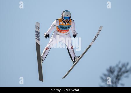 Willingen, Deutschland. 04. Februar 2023. Skispringen, Skispringen: Weltmeisterschaft, großer Hügel, Männer. Halvor Egner Granerud aus Norwegen in Aktion. Kredit: Swen Pförtner/dpa/Alamy Live News Stockfoto