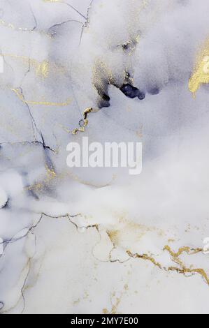 Abstrakter Hintergrund. Originalhintergrund mit alkoholhaltigen Tinten bemalt Stockfoto