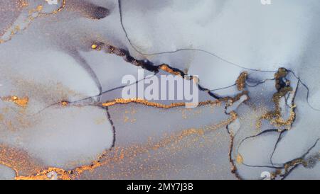 Abstrakter Hintergrund. Originalhintergrund mit alkoholhaltigen Tinten bemalt Stockfoto