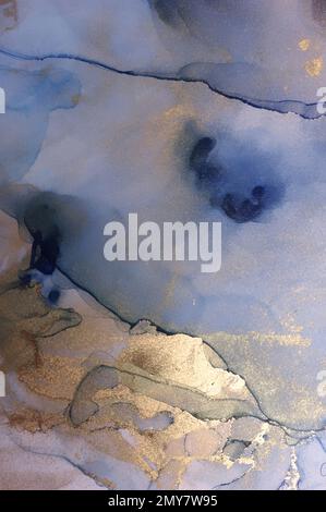 Abstrakter Hintergrund. Originalhintergrund mit alkoholhaltigen Tinten bemalt Stockfoto