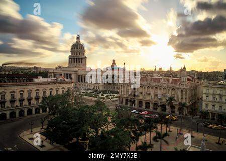 Blick auf das Capitolio in La Habana, Kuba Stockfoto