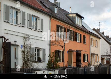 München, Deutschland. 04. Februar 2023. Wohnimmobilien gesehen am 4. Februar 2023 in München, Deutschland. (Foto: Alexander Pohl/Sipa USA) Guthaben: SIPA USA/Alamy Live News Stockfoto