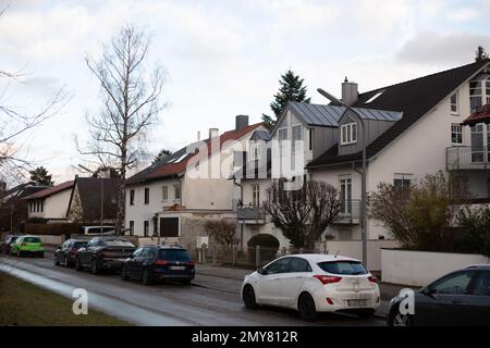 München, Deutschland. 04. Februar 2023. Wohnimmobilien gesehen am 4. Februar 2023 in München, Deutschland. (Foto: Alexander Pohl/Sipa USA) Guthaben: SIPA USA/Alamy Live News Stockfoto