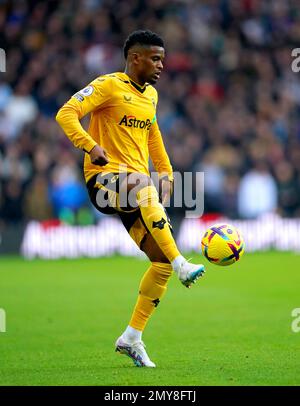 Nelson Semedo der Wolverhampton Wanderers während des Premier League-Spiels im Molineux Stadium, Wolverhampton. Foto: Samstag, 4. Februar 2023. Stockfoto