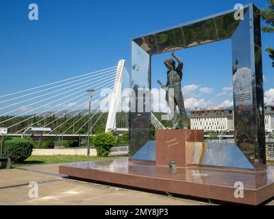 Wladimir Vysotsky-Denkmal, Podgorica Stockfoto