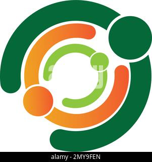 „Happy Family“-Logo-Vektor-Designvorlage Stock Vektor