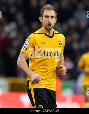 Wolverhampton, England, 4. Februar 2023. Craig Dawson von Wolverhampton Wanderers während des Premier League-Spiels in Molineux, Wolverhampton. Das Bild sollte lauten: Andrew Yates/Sportimage Stockfoto