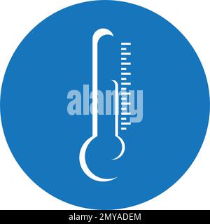 Thermometersymbol mit verschiedenen Zonen. Vektorbild isoliert auf weißem Hintergrund Stock Vektor