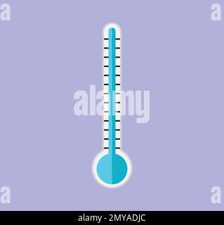 Thermometersymbol mit verschiedenen Zonen. Vektorbild isoliert auf weißem Hintergrund Stock Vektor