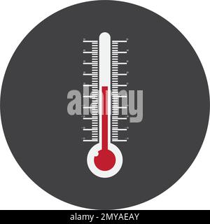 Thermometersymbol mit verschiedenen Zonen. Vektorbild isoliert auf weißem Hintergrund Stock Vektor