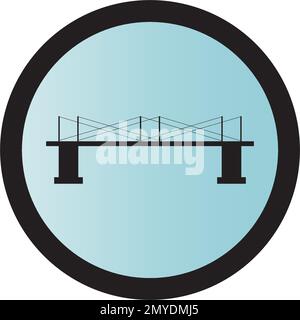 Bridge Ilustration Logo Vektor Vorlage Stock Vektor