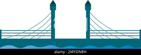 Bridge Ilustration Logo Vektor Vorlage Stock Vektor