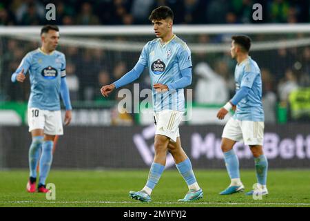 Gabri Veiga von RC Celta de Vigo während des Spiels La Liga, Date 20, zwischen Real Betis und RC Celta spielte am 04. Februar 2023 im Benito Villamarin Stadion in Sevilla, Spanien. (Foto: Antonio Pozo / PRESSIN) Stockfoto