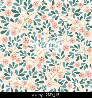 Nahtloses Muster mit Blumenmotiven Stockfoto