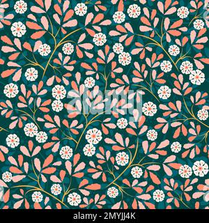 Nahtloses Muster mit Blumenmotiven Stockfoto