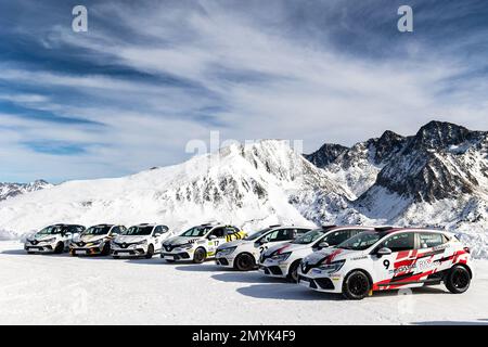 Illustration während der Clio Ice Trophy 2023 2023 - GSeries G3 auf dem Circuit Andorra - Pas de la Casa, am 04. Februar 2023 in Encamp, Andorra - Picture Damien Doumergue / DPPI Stockfoto