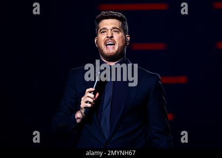 Mailand, Italien. 05. Februar 2023. Michael Bublé trat live im Konzert des Mediolanum Forum in Mailand auf, Kredit: SOPA Images Limited/Alamy Live News Stockfoto