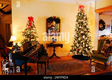 Eine bezaubernde Weihnachtsszene Stockfoto