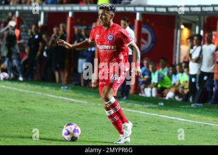 Buenos Aires, Argentinien, 4. Februar 2023, von Argentinos JRS während eines Spiels für die 2. Runde des argentinischen Liga Profesional de Fútbol Binance Cup im Libertadores-Stadion (Foto: Néstor J. Beremblum) Kredit: Néstor J. Beremblum/Alamy Live News Stockfoto